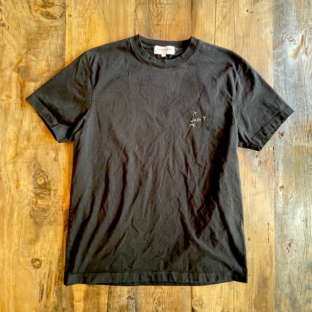 MAISON LABICHE It Wasn’t Me Embroidered Tee